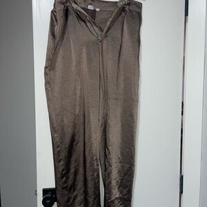GAP Shimmering Taupe Satin Trousers